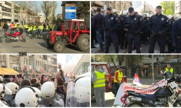 RTS u Beogradu i dalje blokiran, radnici ušli u zgradu uz pomoć policije