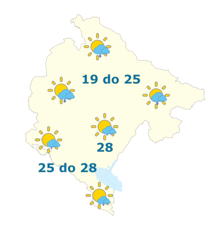 Sjutra promjenljivo oblačno sa sunčanim intervalima