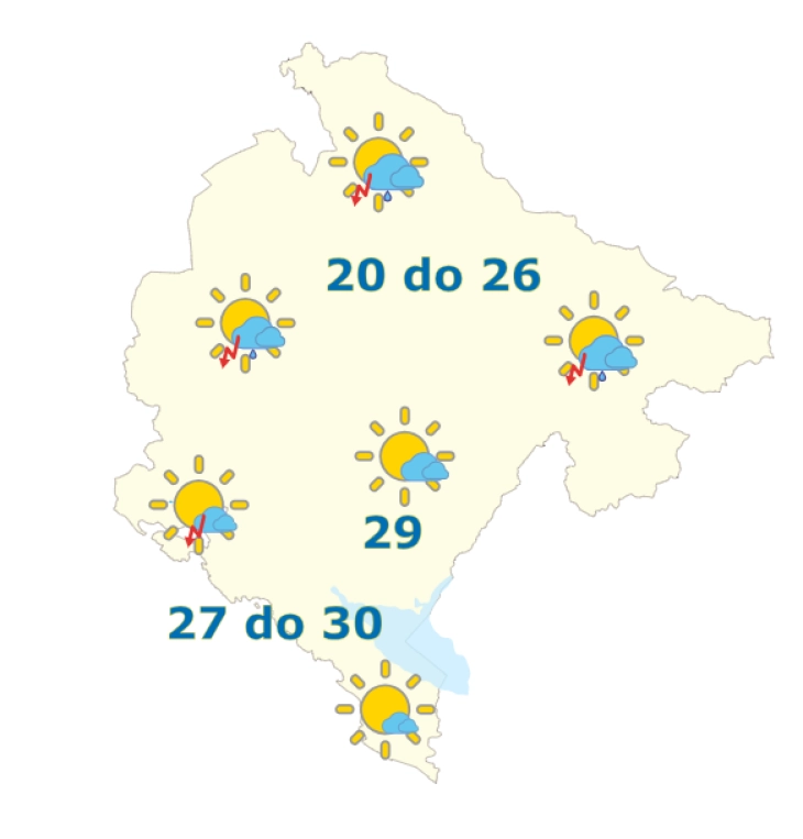 Sjutra do 30 stepeni
