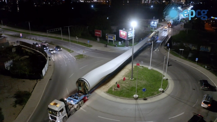 EPCG započeo transport lopatica za vjetroelektranu Gvozd