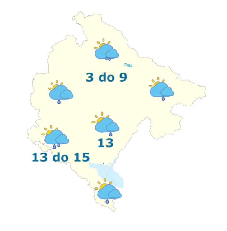 Sjutra oblačno, povremeno kiša
