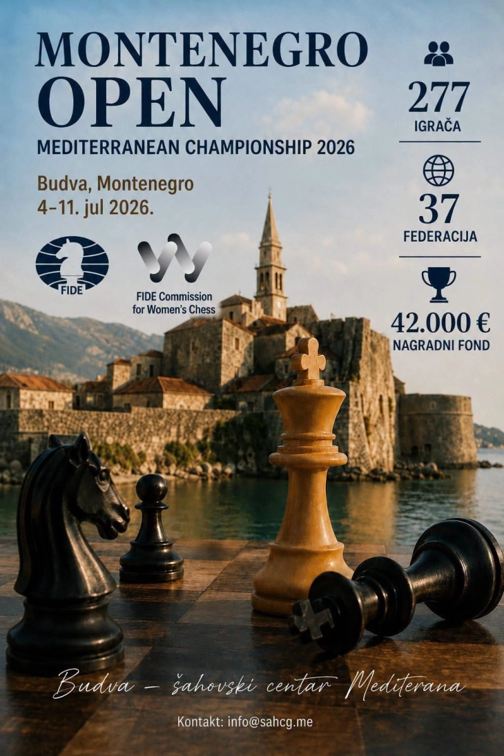 Budva domaćin velikog međunarodnog turnira i Mediteranskog prvnstva u šahu