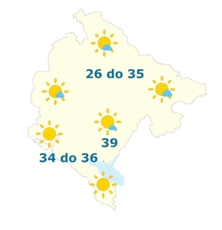 Danas sunčano i veoma toplo, do 39 stepeni
