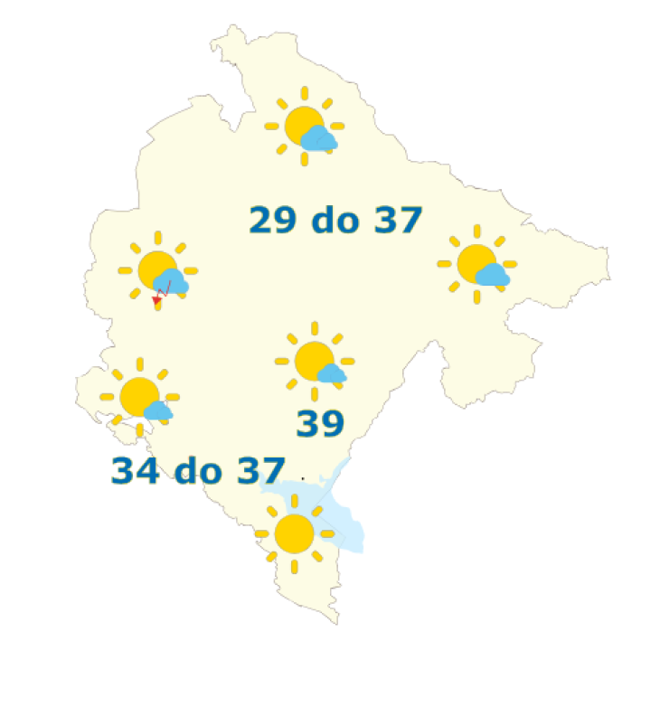 Sjutra pretežno sunčano, do 39 stepeni