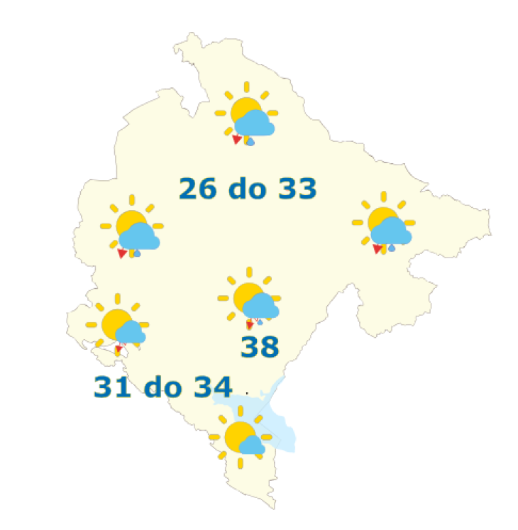 Sjutra promjenljivo, od sredine dana ponegdje kiša i pljuskovi