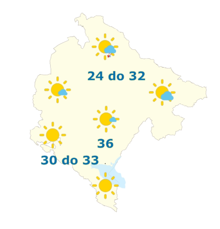 Danas sunčano, do 36 stepeni