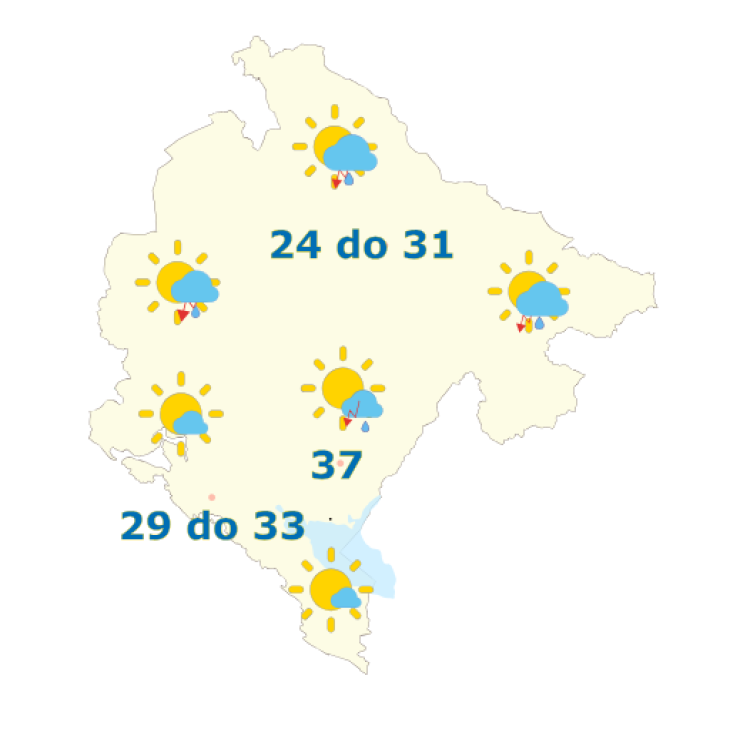 Danas promjenljivo oblačno, na sjeveru ponegdje kiša